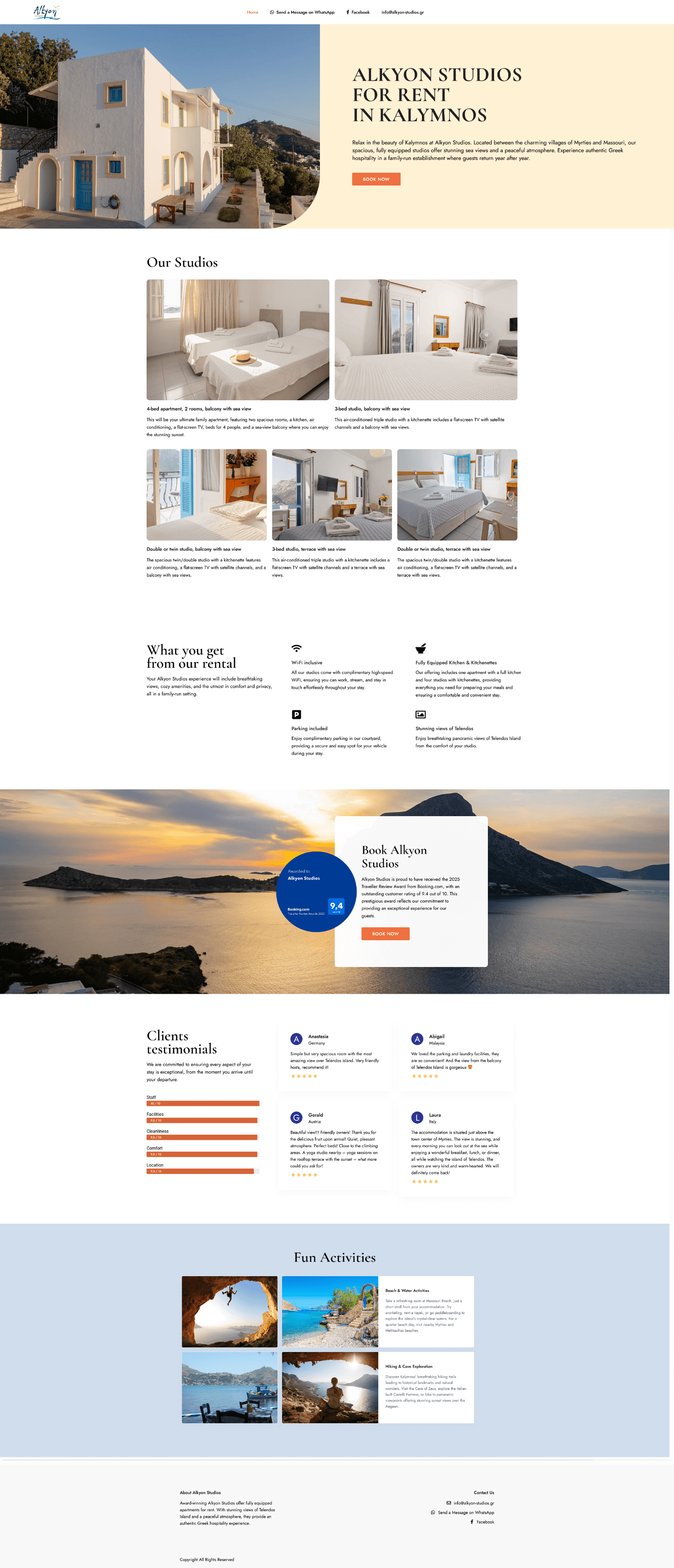 Alkyon Website Screenshots